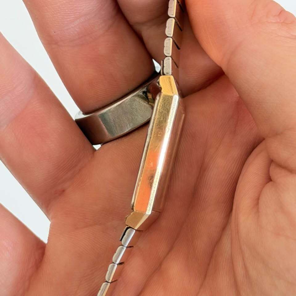 Seiko Quartz Gold Tone Tank Watch