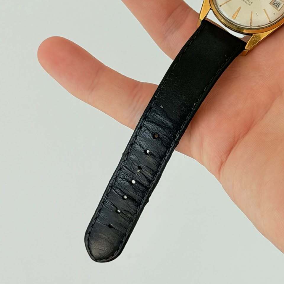 Vintage Technos Automatic Watch – 21 Jewels, Gold Tone, Date