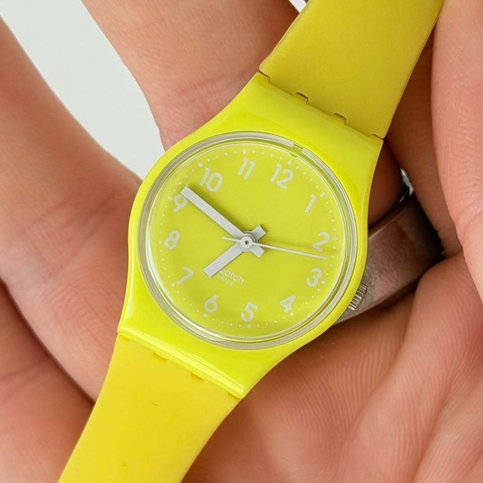 Swatch Yellow Double-Wrap Silicone Watch – Swiss Made