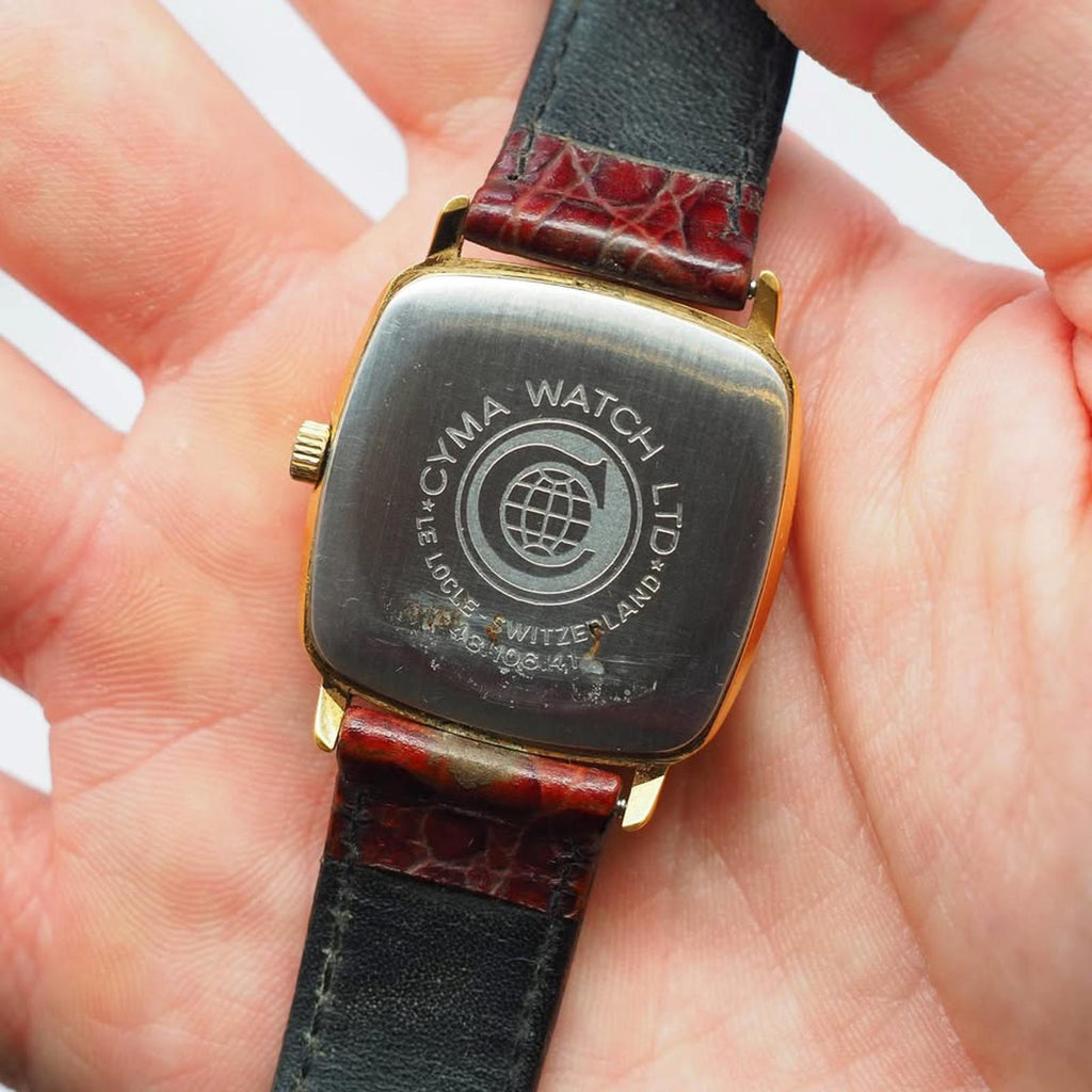 Cyma Mechancial Wind Gold Tone Watch