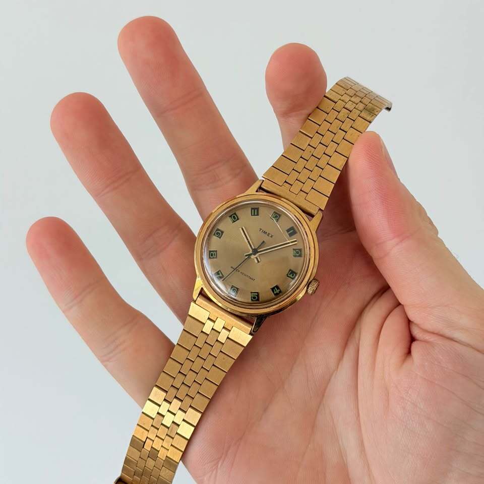 Vintage Timex Gold Tone Mechanical Watch – Manual Wind