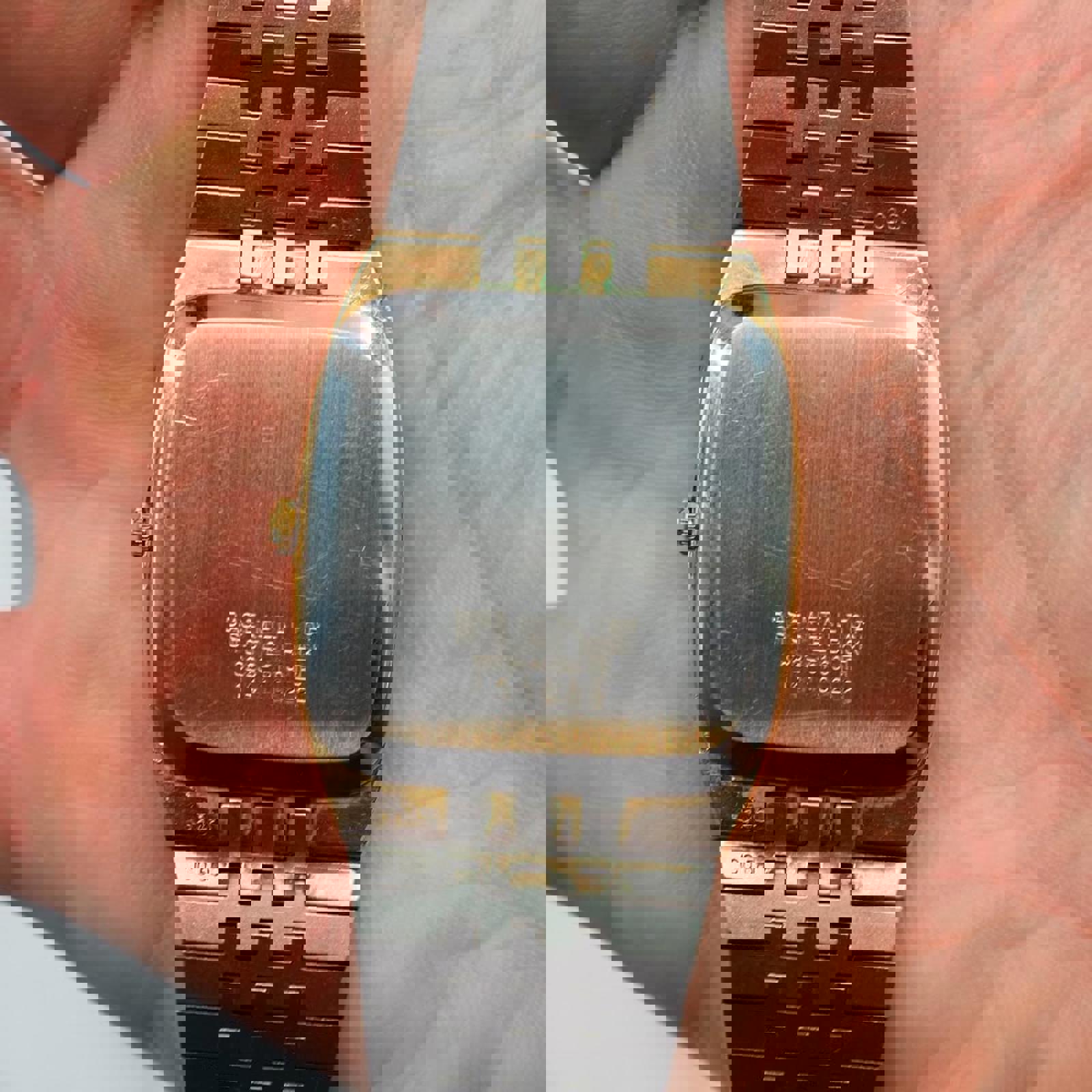 Vintage Seiko SQ Gold Tone Mens Day Date Quartz Watch 8223-5169