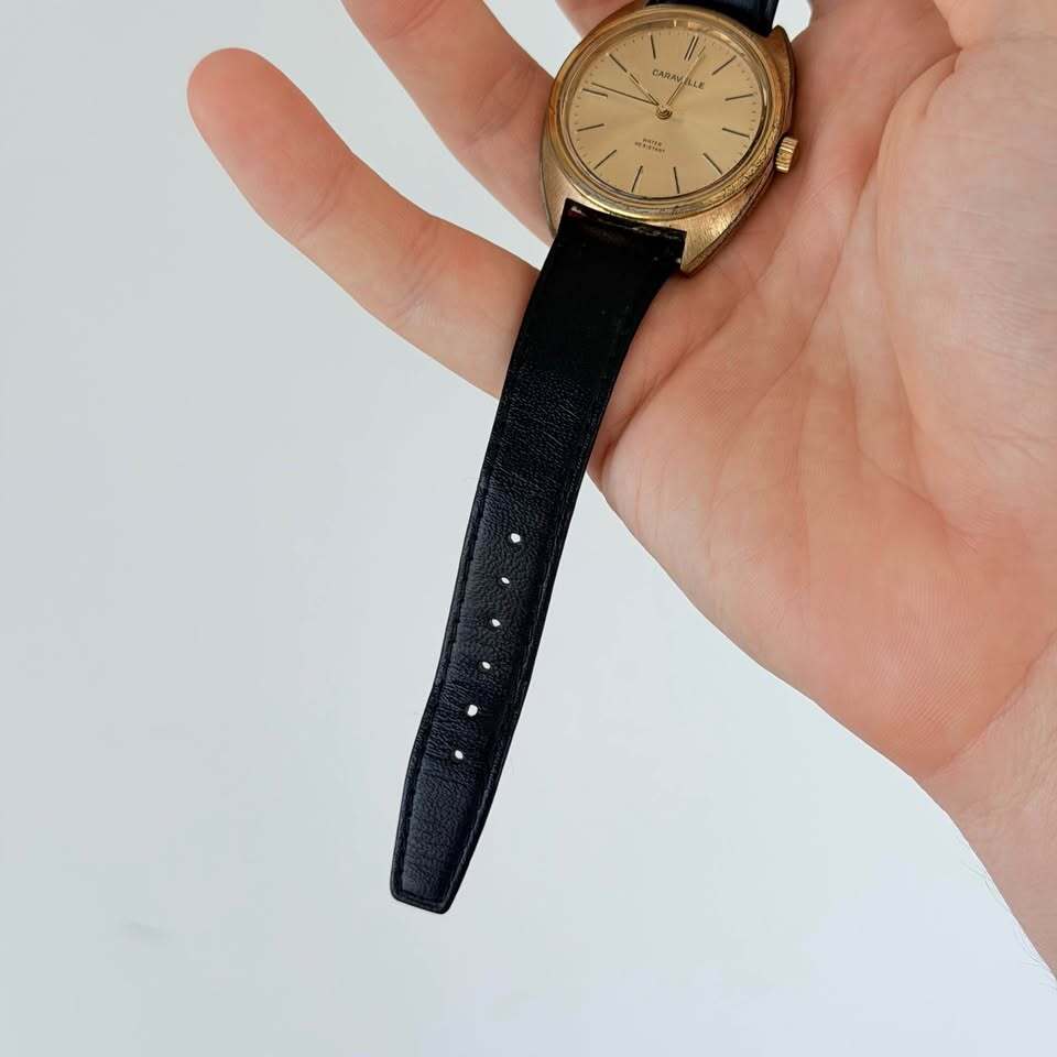 Vintage Caravelle by Bulova Gold Dial Manual Wind Watch