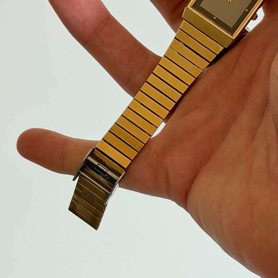 Seiko Quartz Gold Tone Tank Watch