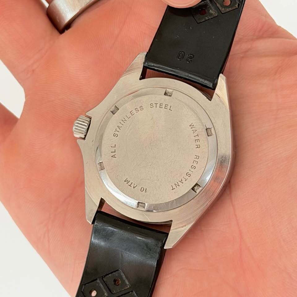 Vintage Potens (Squale) Quartz Diver Watch – 100M, Day/Date