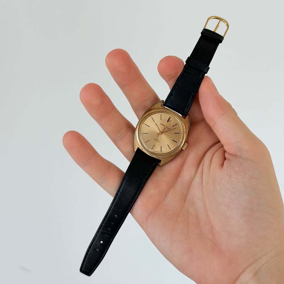 Vintage Caravelle by Bulova Gold Dial Manual Wind Watch