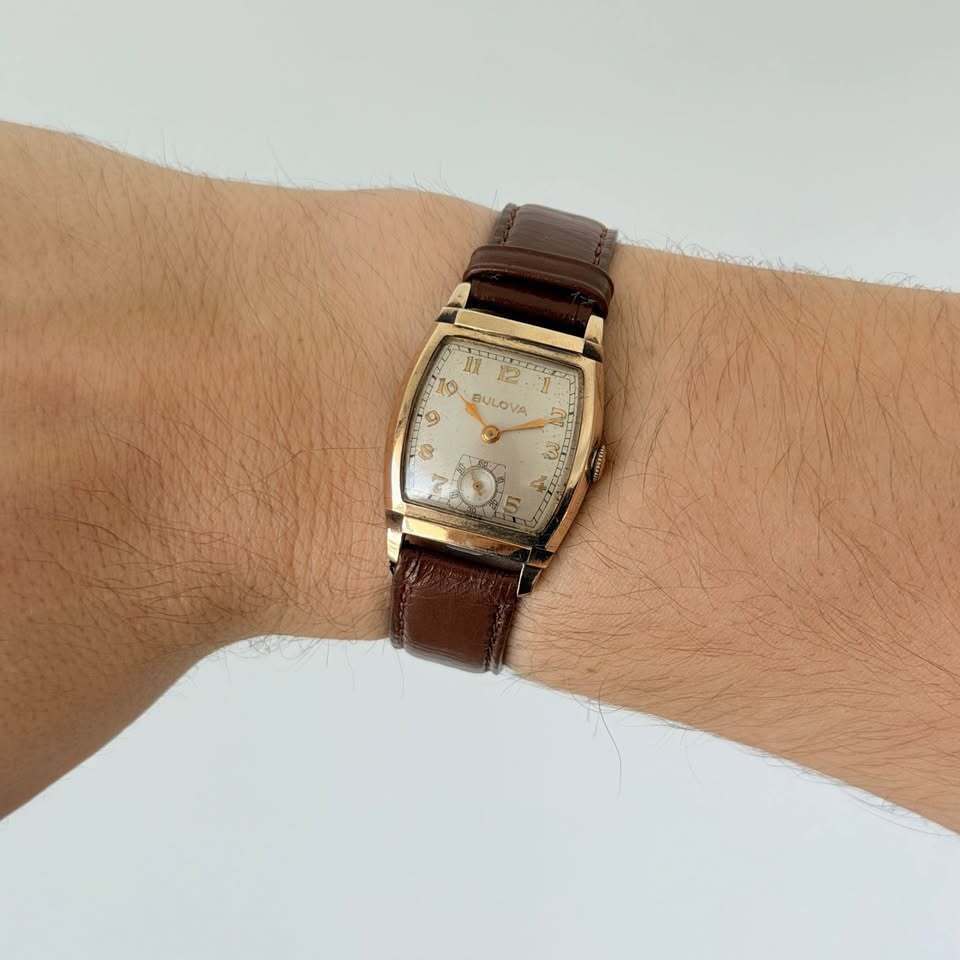 Vintage Bulova Art Deco Tonneau Watch – Gold Filled, Manual Wind