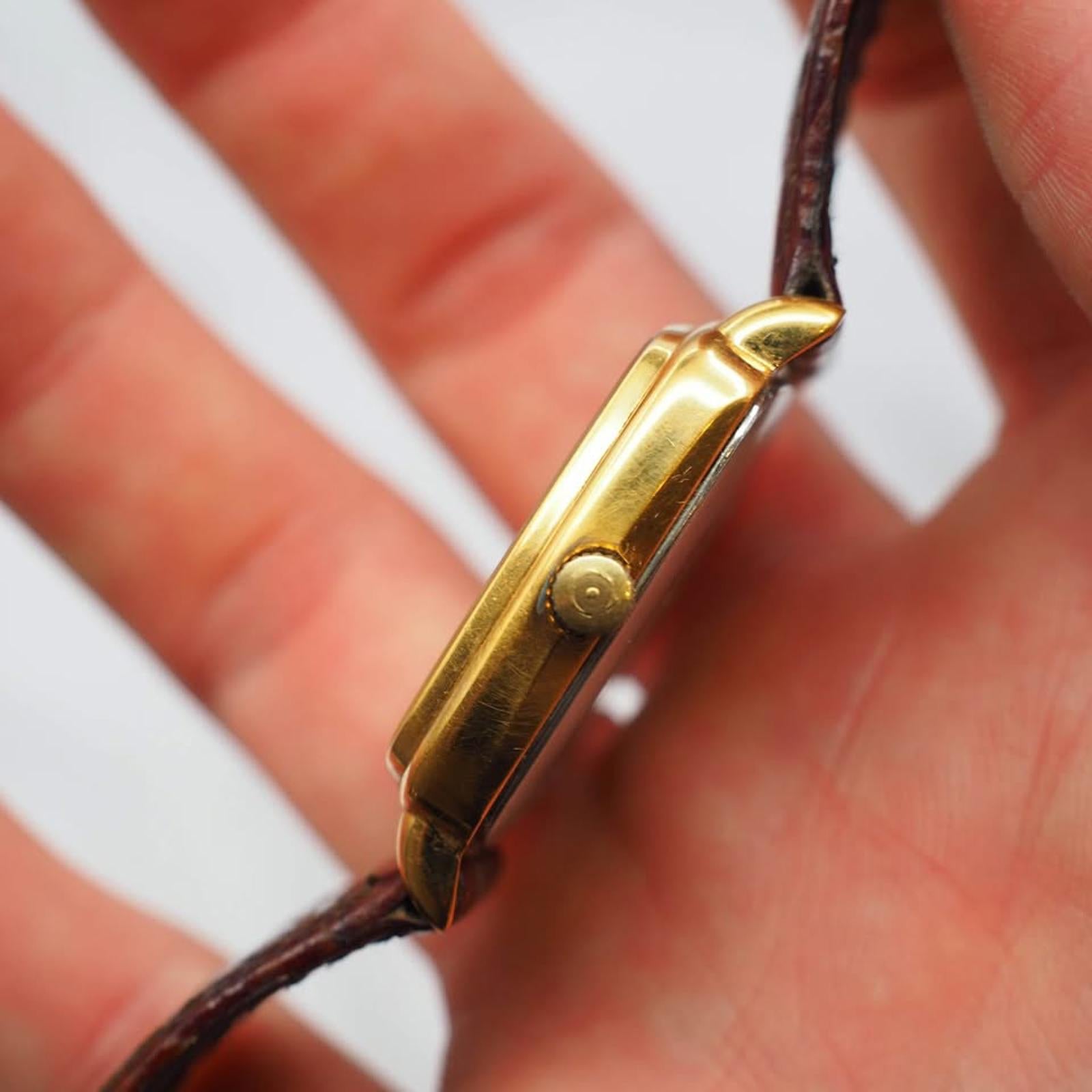 Cyma Mechancial Wind Gold Tone Watch