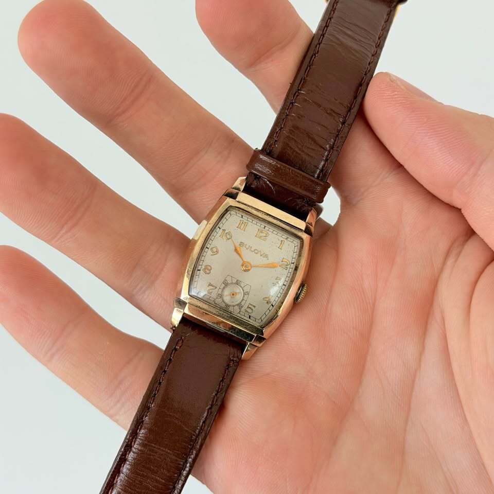 Vintage Bulova Art Deco Tonneau Watch – Gold Filled, Manual Wind