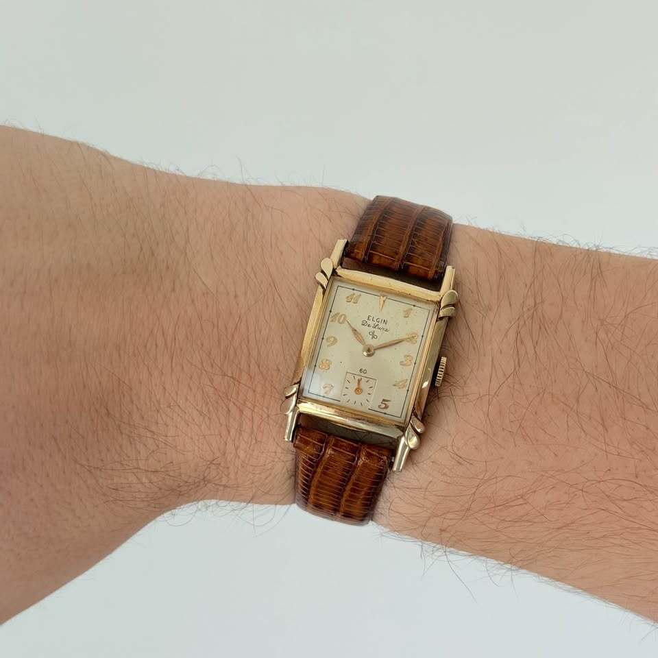 Vintage Elgin De Luxe Tank Watch – 10K Gold Filled