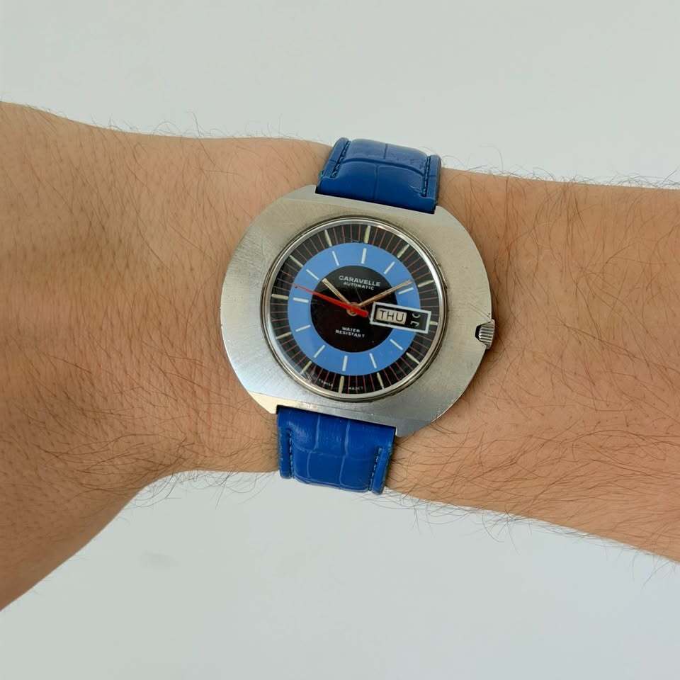 Vintage Caravelle by Bulova “UFO” Dial Automatic Watch – Day/Date