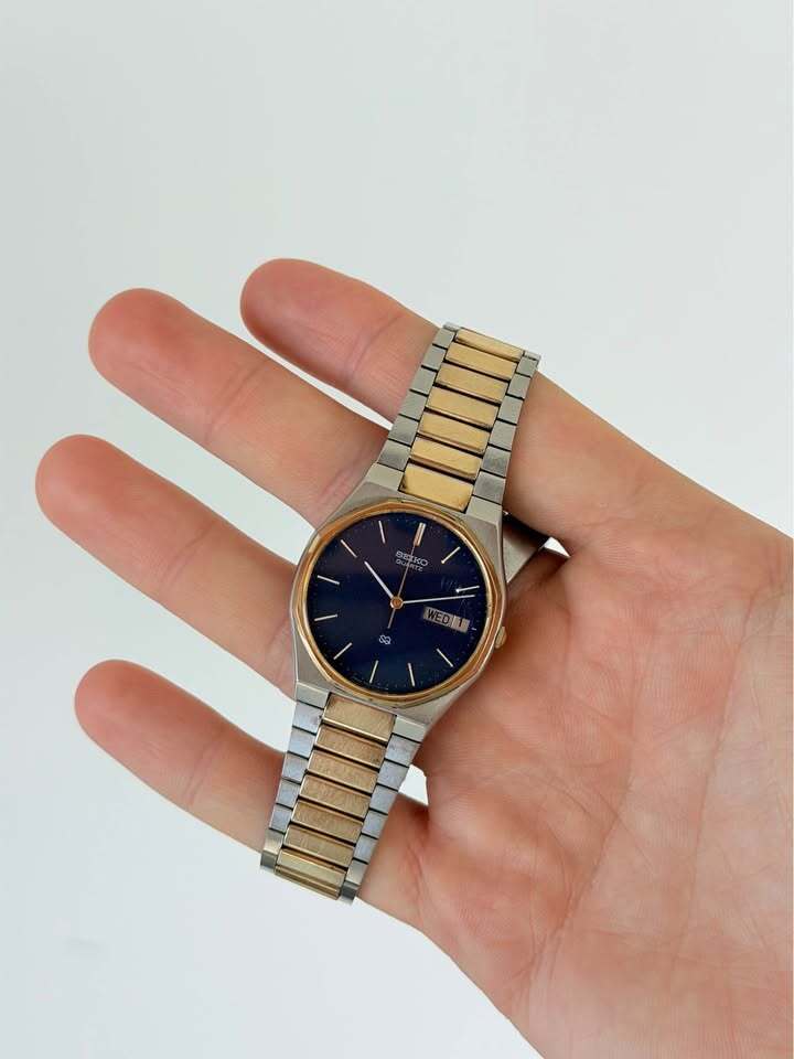 Seiko Quartz 7123-7120 Two-Tone Day/Date Watch