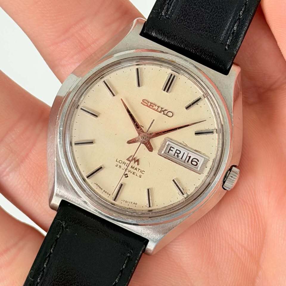Vintage Seiko Lord Matic 5606-7010 Automatic Watch – 25 Jewels, Day/Date