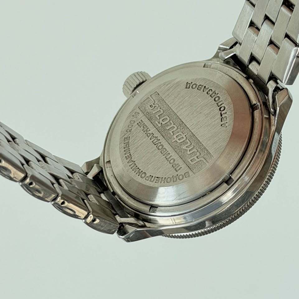 Vostok Amphibia “Scuba Dude” Diver Watch – Blue Dial, Steel Bracelet