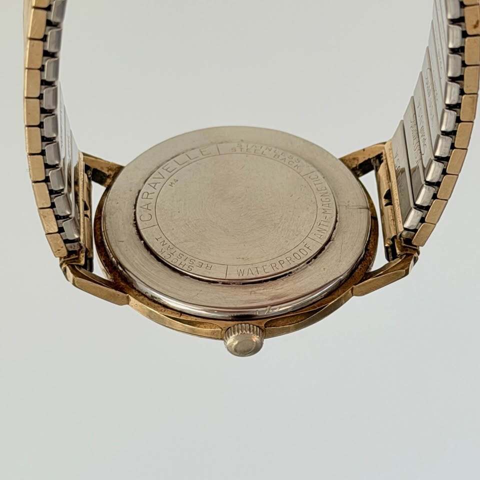 Vintage Caravelle by Bulova Gold-Tone Watch – Expansion Bracelet