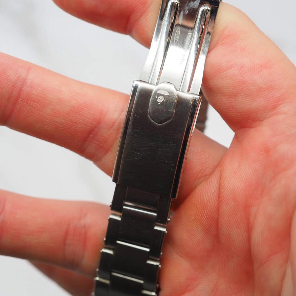 Bapex A Bathing Ape Bape Type 8 GMT Stainless Steel Men's Watch