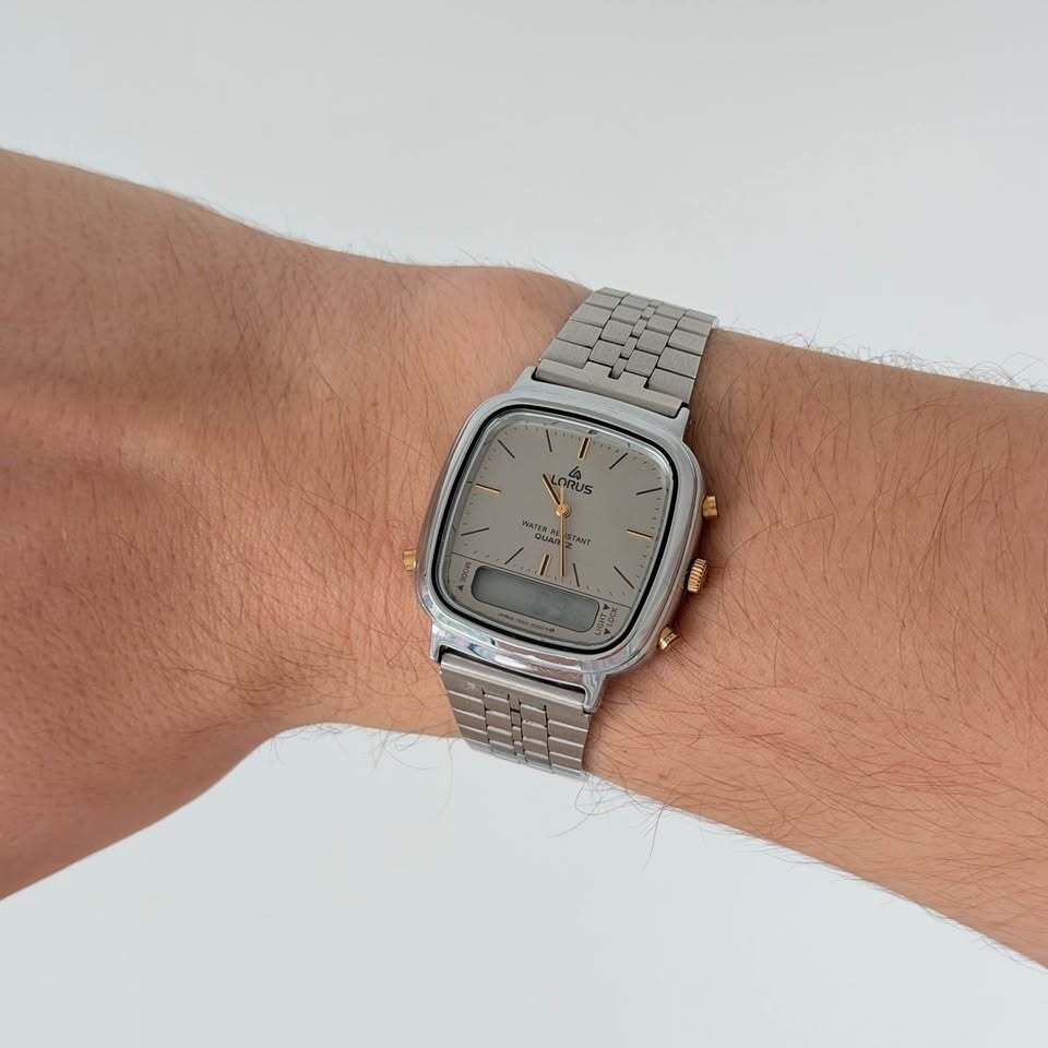 Vintage Lorus Ana-Digi Watch – Y653-5000, Two-Tone