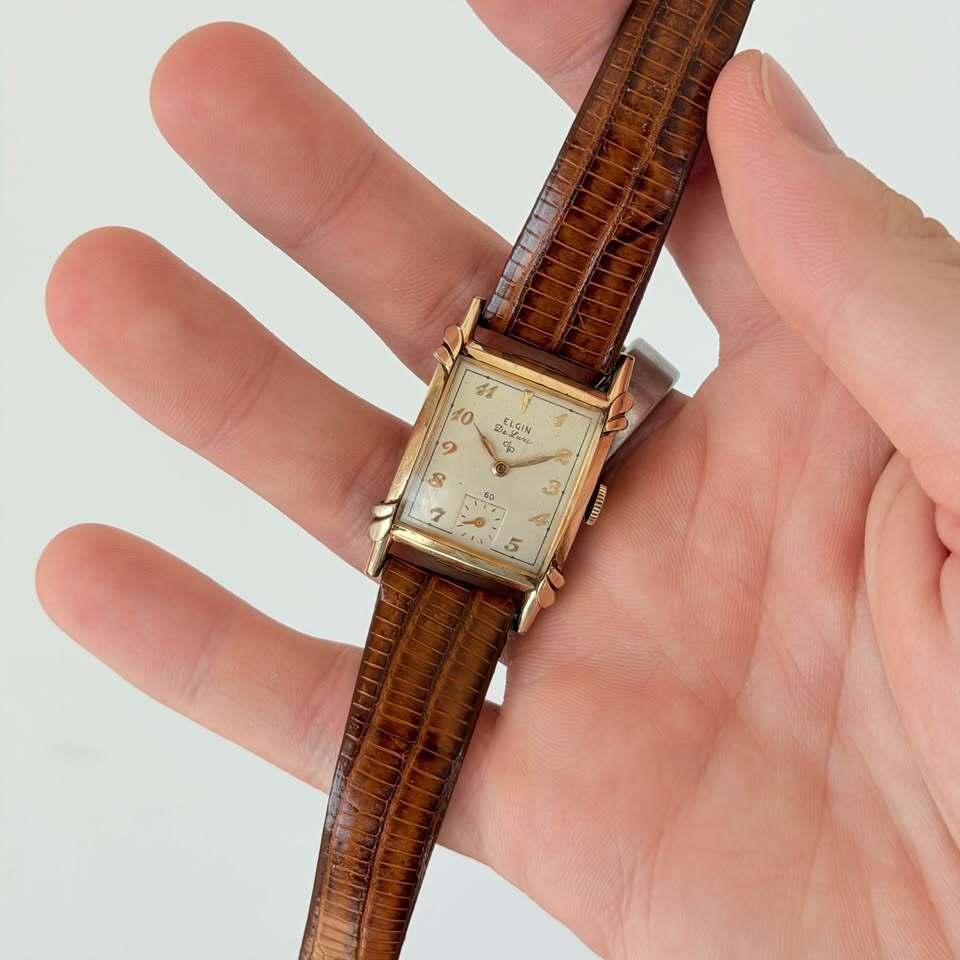 Vintage Elgin De Luxe Tank Watch – 10K Gold Filled