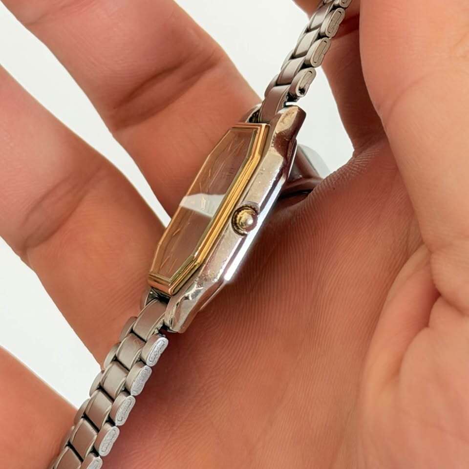 Caravelle by Bulova Quartz Two Tone Octagonal Watch