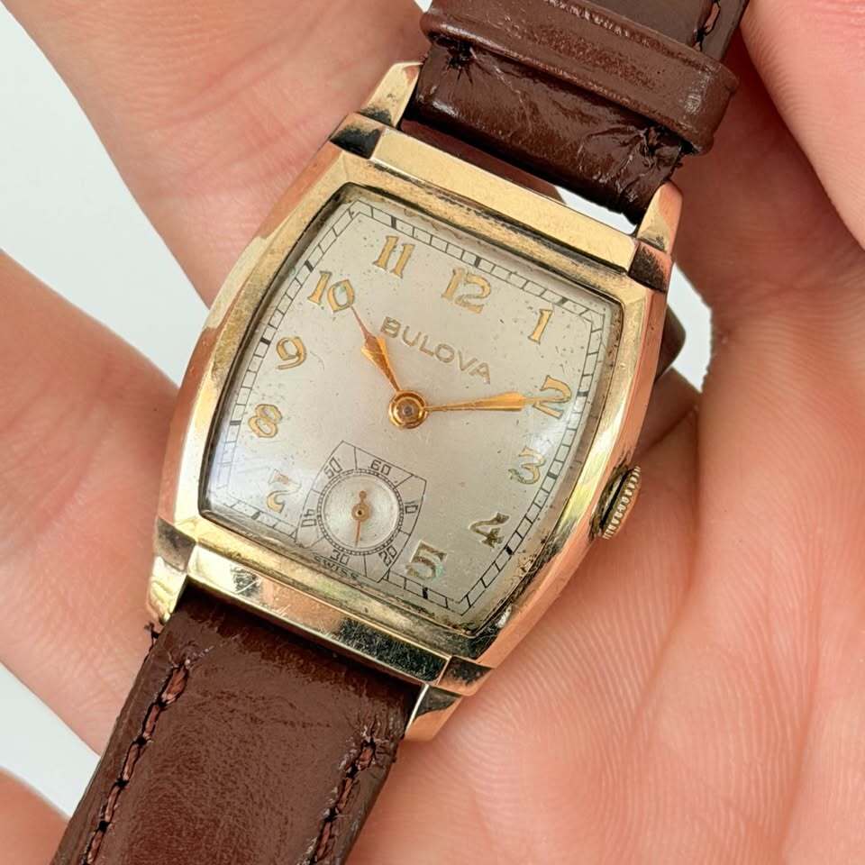 Vintage Bulova Art Deco Tonneau Watch – Gold Filled, Manual Wind