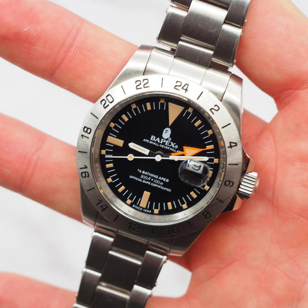 Bapex A Bathing Ape Bape Type 8 GMT Stainless Steel Men's Watch