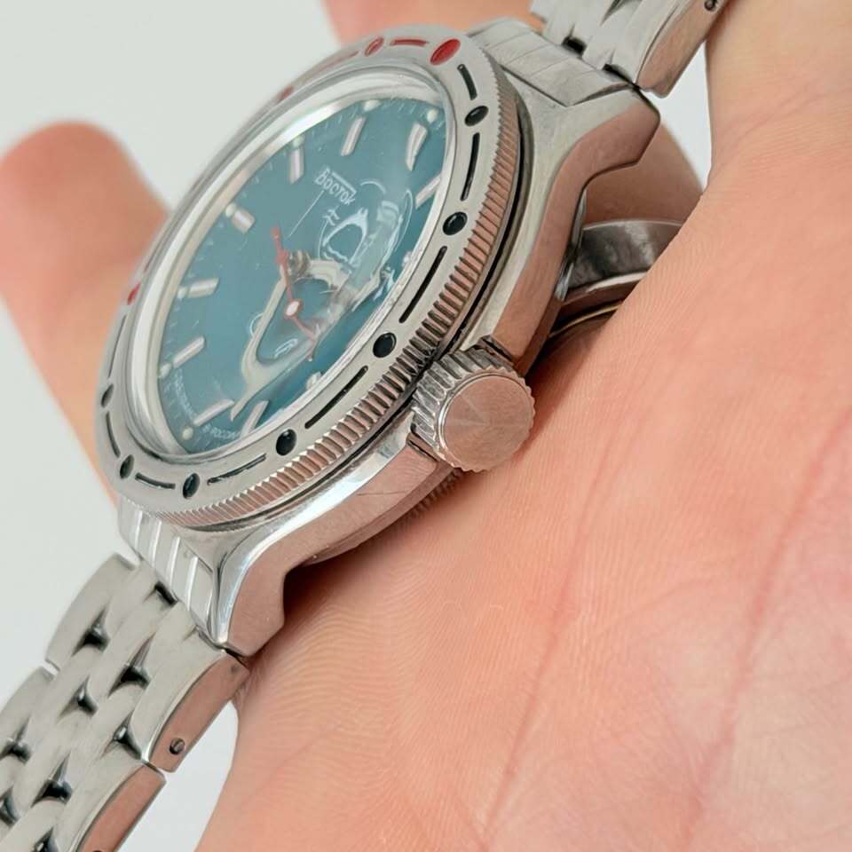 Vostok Amphibia “Scuba Dude” Diver Watch – Blue Dial, Steel Bracelet