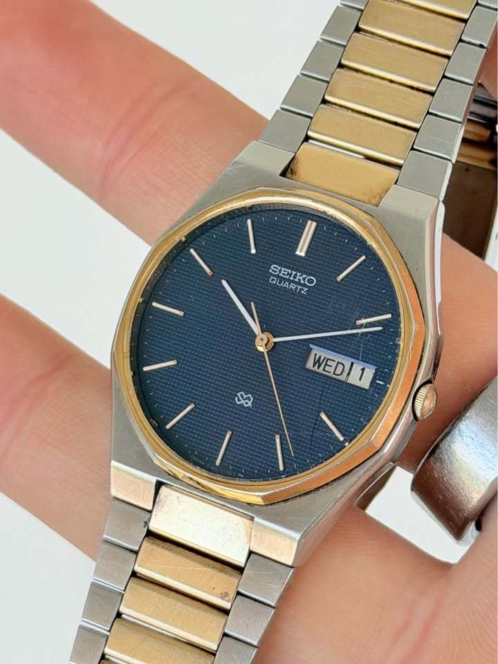 Seiko Quartz 7123-7120 Two-Tone Day/Date Watch