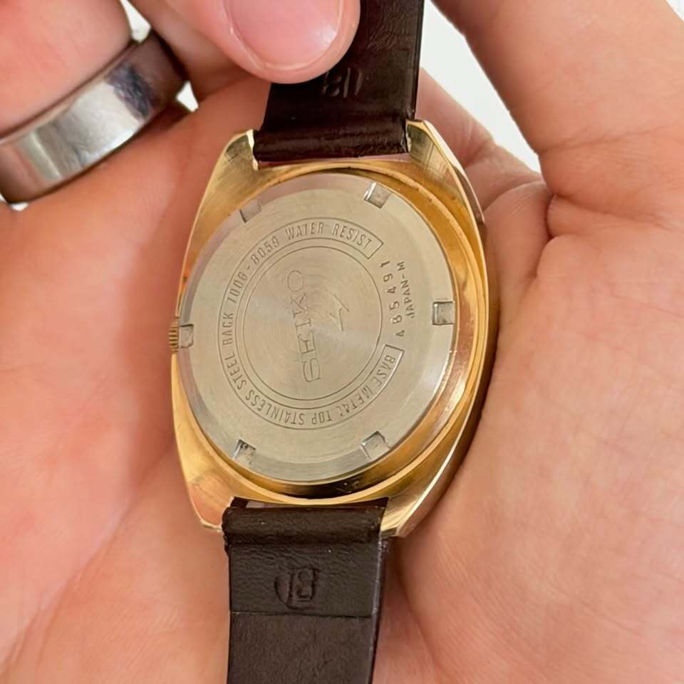 Seiko “Chocolate” 7006-8059 Automatic Day Date Watch Gold Tone