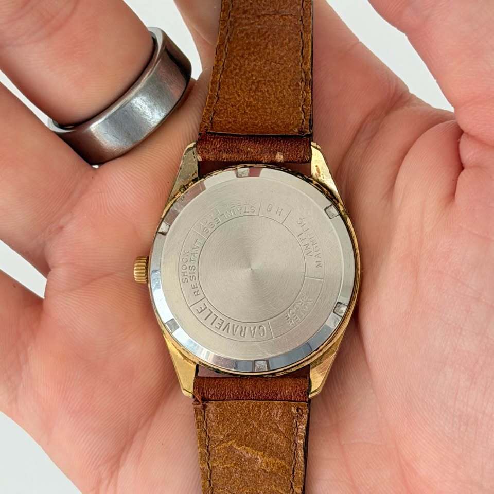 Vintage Caravelle Manual Wind Watch – Gold Tone