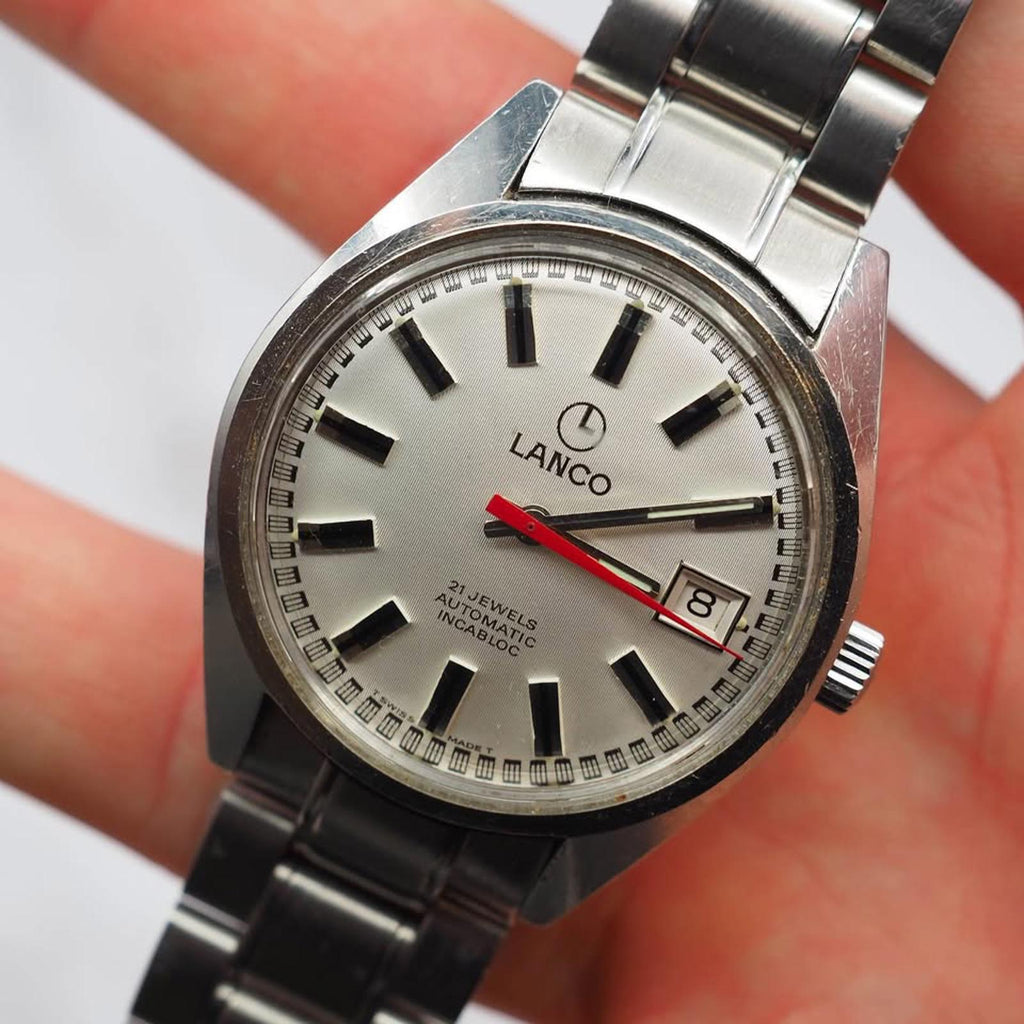 Lanco Automatic Vintage Watch Silver Dial