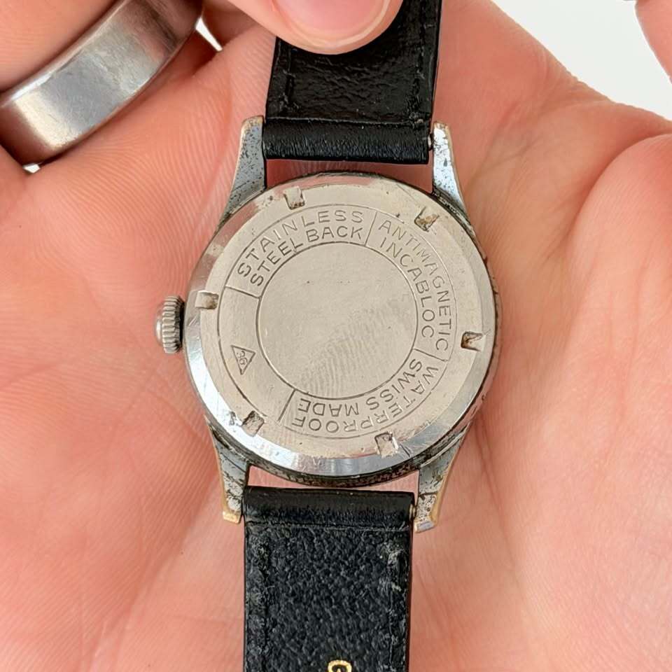 Vintage Clebar Military-Style Watch – 24 Hour Dial, Incabloc