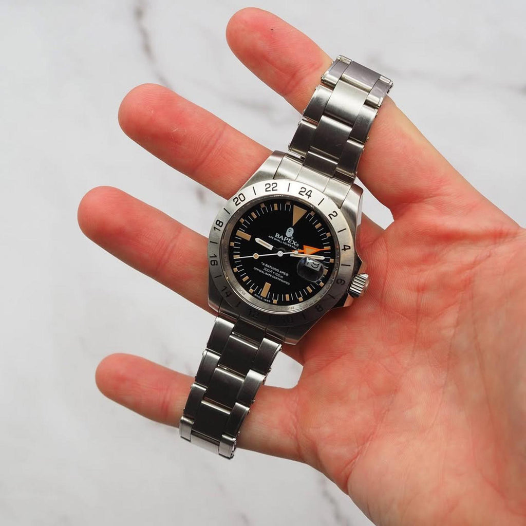 Bapex A Bathing Ape Bape Type 8 GMT Stainless Steel Men's Watch