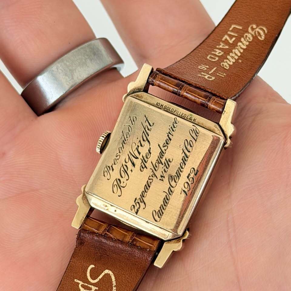 Vintage Elgin De Luxe Tank Watch – 10K Gold Filled