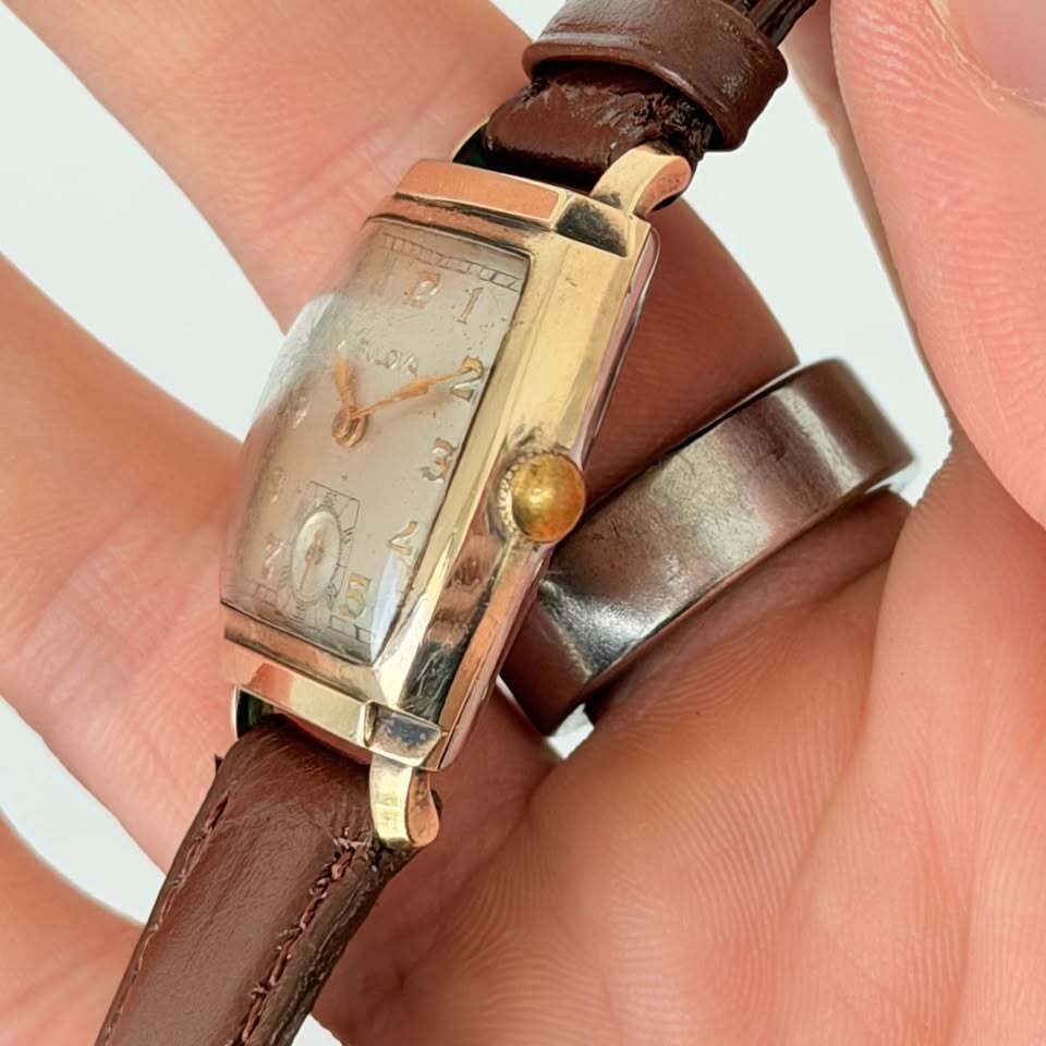 Vintage Bulova Art Deco Tonneau Watch – Gold Filled, Manual Wind